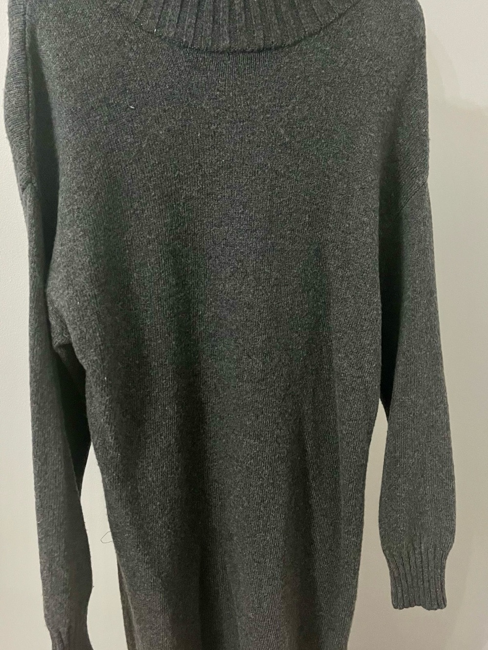 BP. Charcoal Gray Mock Neck Sweater Dress | Size Medium